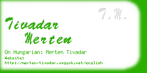 tivadar merten business card